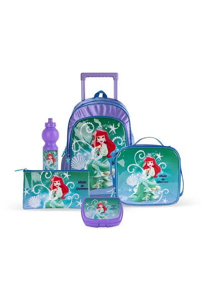 Disney Frozen 5in1 Trolley Box Set 16" - Water-Resistant and Durable, Elsa and Anna Backpack Set, Fr
