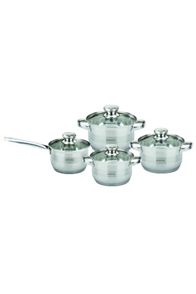 Bohmann Set 8 oale, oțel inoxidabil, cu capac de sticlă