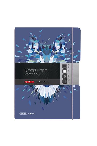 Herlitz Notebook A4, Color Multicolor, Material Paper, 2 x 40 sheets, Plain format, Motif Wild Animals Wolf