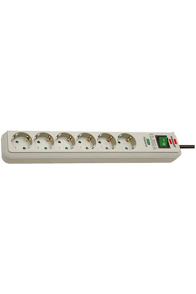Brennenstuhl Prelungitor -Line 6 prize, Protectie supratensiune, Intrerupator, 1.5m