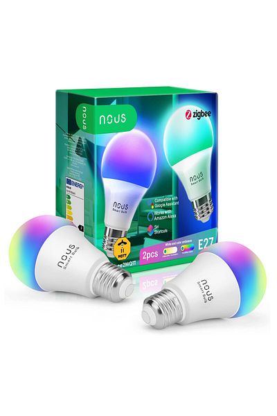 Nous Set of 2 RGB Smart LED bulbs P3Z ZigBee, E27, App control