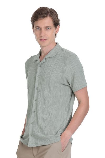 Hatemoğlu Green Regular Fit Collar Shirt