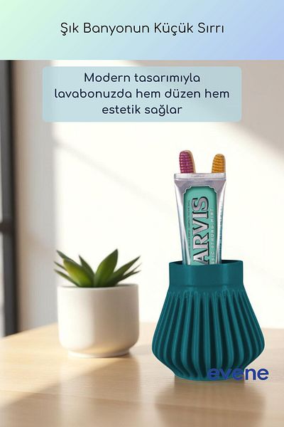 Evene Θήκη οδοντόβουρτσας Βάση οδοντόβουρτσας Βάση οδοντόβουρτσας Σκούρο πράσινο χρώμα Μοντέλο 83
