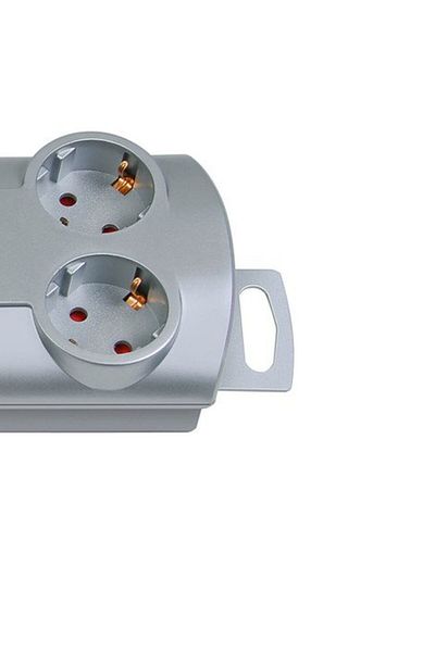 Brennenstuhl Multipriza Primera-Line Technics 10 prize, Intrerupator, 2m, Argintiu