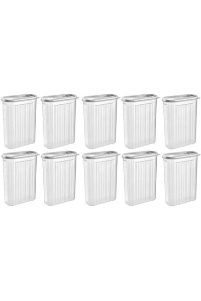Tuffex Set 10 recipiente pentru depozitarea alimentelor cu capac colorat 2,5L - TP381/10