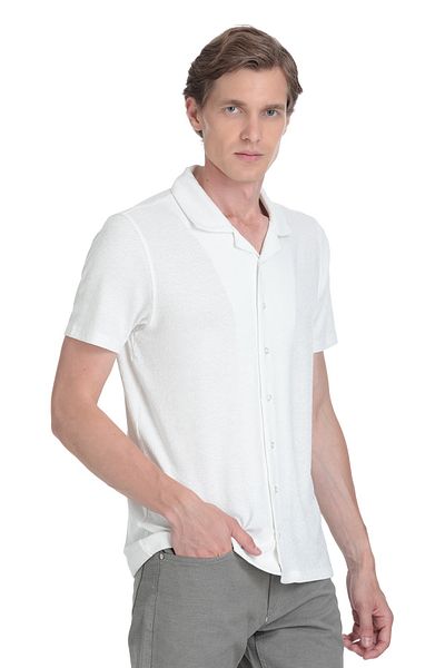 Hatemoğlu White Regular Fit Collar Shirt