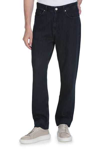 Hatemoğlu Navy Blue Relaxed Fit 5 Pocket Cotton Jeans