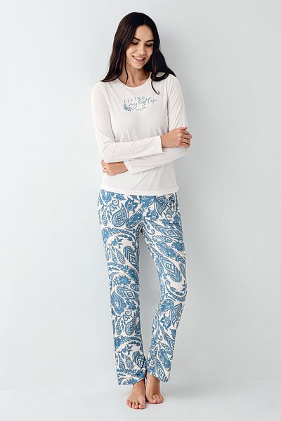 Pierre Cardin Women's Cream Pajama Set