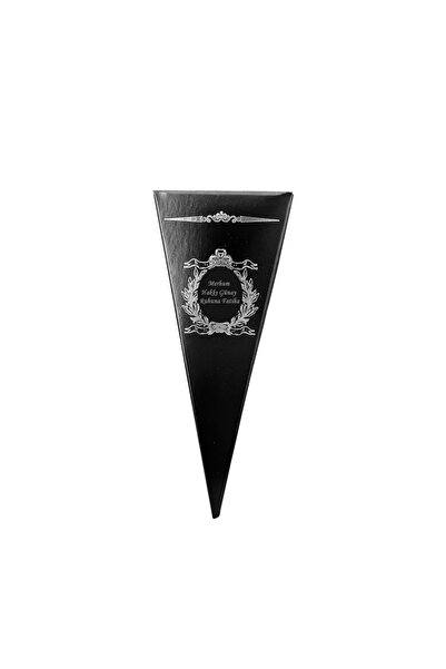 Mila Kurabiyka Mevlüt Şekeri Külahı Lokum ve Şeker Kutusu Siyah Gümüş Yaldızl...