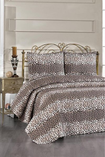 Çeyiz Diyarı Ultrasonic Quilted Leopard Double Bedspread
