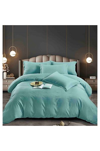 JOJO HOME Damask Bed Linen 6 Pieces, 230x240 cm Mint Green