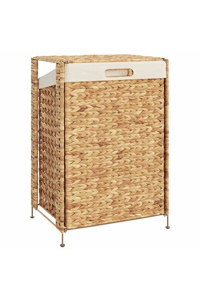 vidaxl Laundry Basket 44x34x64 cm Water Hyacinth