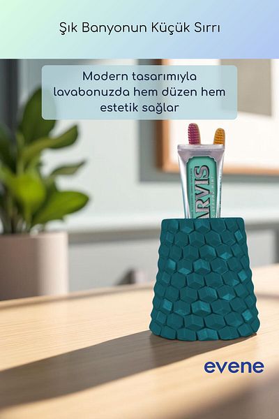 Evene Θήκη οδοντόβουρτσας Βάση οδοντόβουρτσας Βάση οδοντόβουρτσας Σκούρο πράσινο χρώμα Μοντέλο 84