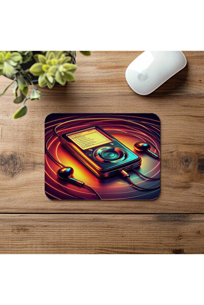 Luluyen تصميم لوحة ماوس مشغل الموسيقى مع شاشة نيون - لوحة ماوس مطبوعة مستطيلة مستوردة مقاس 19 × 23 سم 2 مم