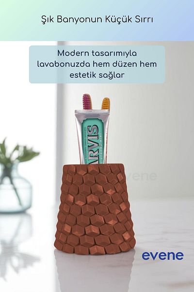 Evene Θήκη οδοντόβουρτσας Βάση οδοντόβουρτσας Βάση οδοντόβουρτσας Σκούρο καφέ Χρώμα Μοντέλο 84