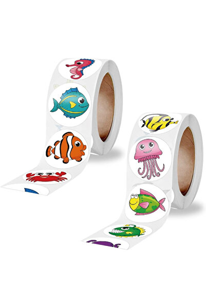 Nesloonp Set of 2 rolls of animated stickers Nesloonp, paper, multicolor, 2.5 cm