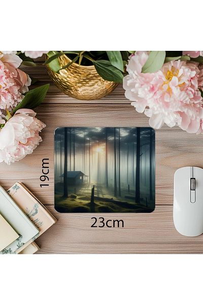Luluyen Morning Light Enlightened Pines Mouse Pad - 19X23 cm 2 mm Rectangular Imported Printed Mouse Pad