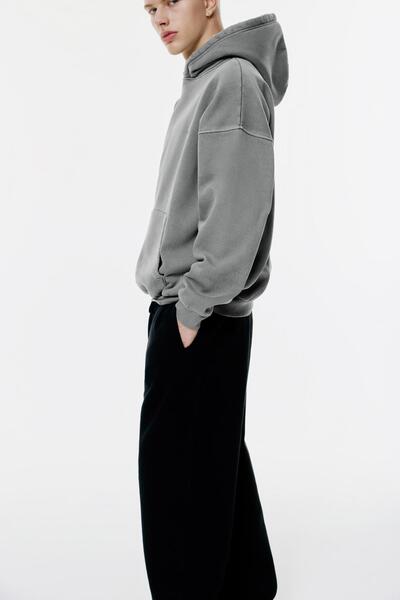 Pull & Bear STWD Yıkanmış Kapüşonlu Sweatshirt