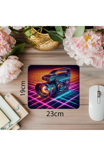 Luluyen Retro Video Camera Themed Mousepad - 19X23 cm 2 mm Rectangle Imported Printed Mouse Pad