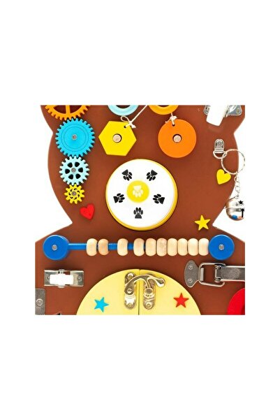 BabyMix_SP Activity board, Baby Mix, Bear, With 16 activities, Develops hand-eye coordination, Wooden