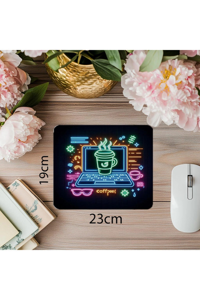 Luluyen Stylish Balance between Coffee and Code Mouse Pad - 19X23 cm 2 mm Rectangle Imported Printed Mouse Pad