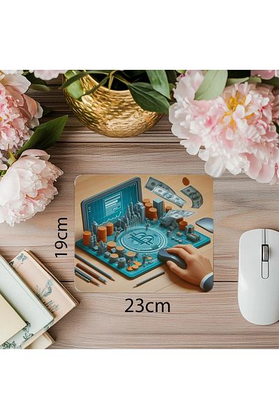 Luluyen Realistic Retro Mouse Pad with Cable Mess - 19X23 cm 2 mm Rectangle Imported Printed Mouse Pad