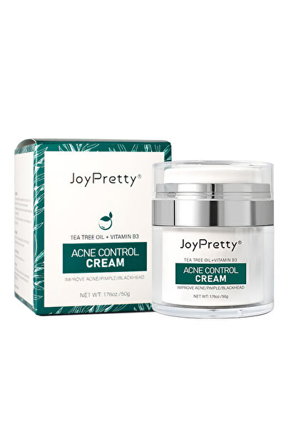 JoyPretty كريم لعلاج حب الشباب بزيت شجرة الشاي وفيتامين ب3، مزيل لحب الشباب ل...