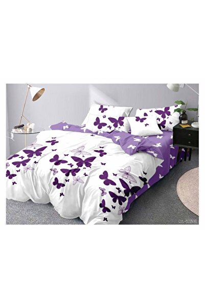 Inovius Double Bed Sheet Set - Cotton Satin - 2 Persons - 6 Pieces - Model KF613