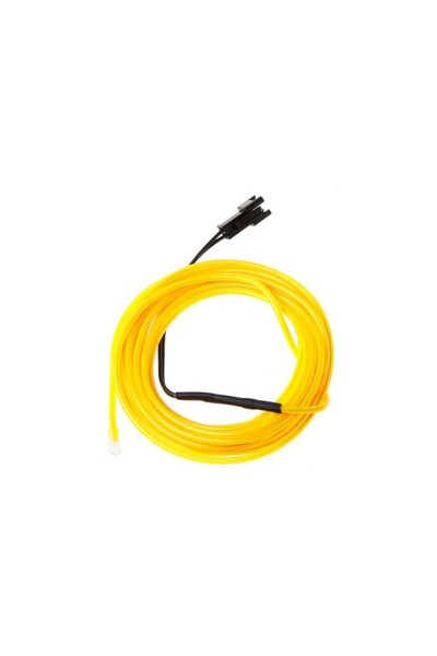 PROCART Kit cablu electroluminescent de 2 m cu invertor galben