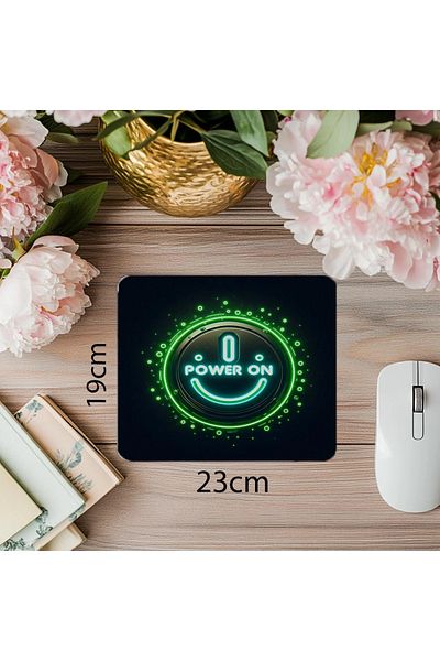 Luluyen Mouse Pad cu efect de deschidere și închidere cu LED verde - 19x23 cm 2 mm Mouse Pad imprimat dreptunghiular importat