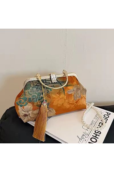 Rup Art Designer Pearl Clutch Bag for Women Elegant Evening Purse with Golden Hardware Luxury St