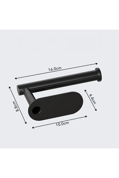 Susswiff toilet paper holder, metal, black, 16 x 8.8 x 10 cm