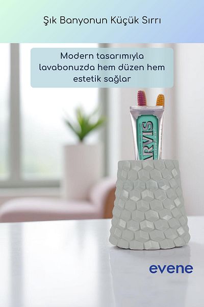 Evene Θήκη οδοντόβουρτσας Βάση οδοντόβουρτσας Βάση οδοντόβουρτσας Ανοιχτό κίτρινο χρώμα Μοντέλο 84