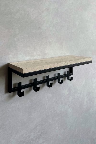 AJU Modern Coat Rack Wall Mounted Hanger and Rack Coat Umbrella Bag Towel Clothes Mail Hallway Hallway Hanger