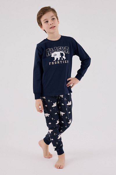 Rolypoly Boy's Navy Blue Pajama Set