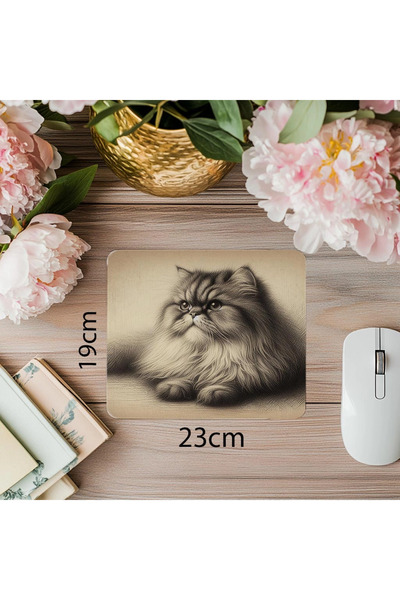 Luluyen Подложка за мишка с персийска котка - 19x23 см, 2 мм, правоъгълна, с вносна щампа