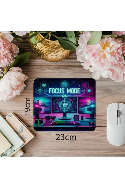 Luluyen Modul de focalizare activat Mousepad pentru jocuri scris - 19x23 cm 2 mm dreptunghiular importat imprimat mouse pad