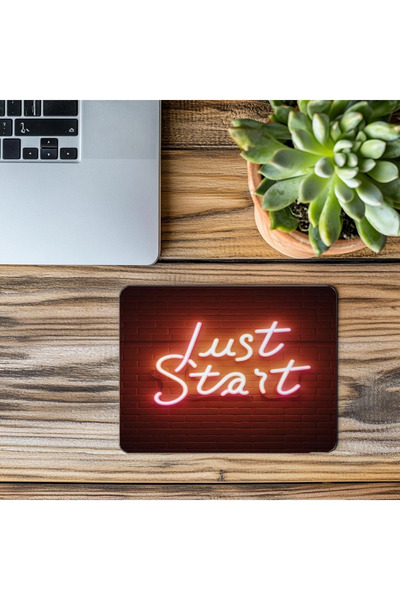 Luluyen Подложка за мишка с тема „Направи първа стъпка“ - 19x23 см, 2 мм, правоъгълна, вносна, с печат