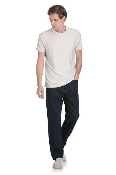 Hatemoğlu Stone Regular Fit Striped Crew Neck T-Shirt