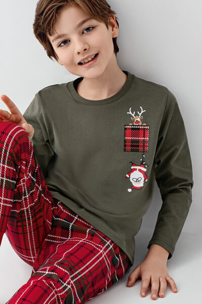 Arnetta Erkek Çocuk Yeşil Pijama Takımı