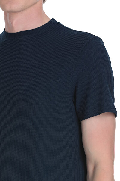 Hatemoğlu Μπλουζάκι με κανονική εφαρμογή Navy Blue Crew Neck