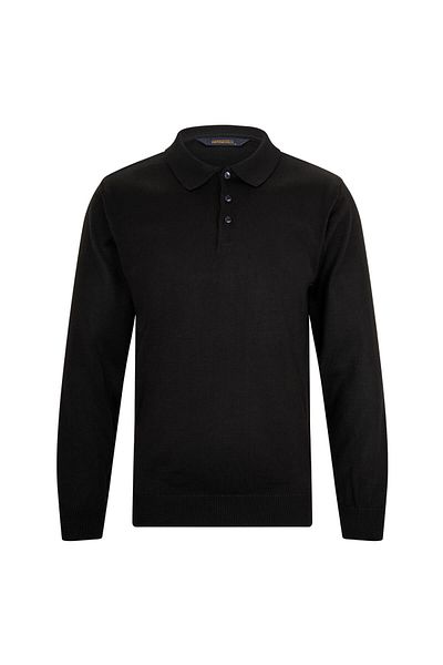 Hatemoğlu Black Regular Fit Polo Neck Wool Sweater