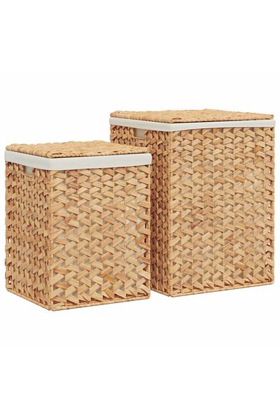 vidaxl Laundry Baskets 2 pcs Water Hyacinth