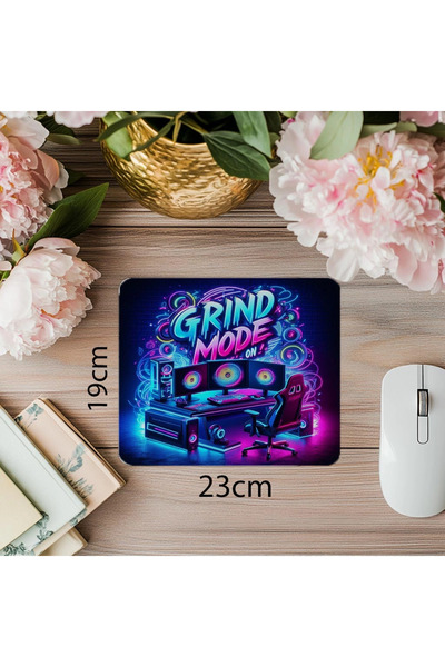 Luluyen Дизайн за енергийна експлозия – Подложка за мишка Grind Mode - 19x23 см, 2 мм, правоъгълна, вносна, с печат