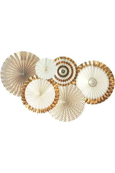 ApisNest Set de 6 decorațiuni pentru petrecere, hârtie, multicolore, 20,3/30,...