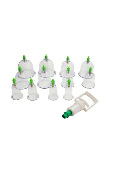FOXMAG24 Vacuum device set with 12 medicinal, therapeutic suction cups