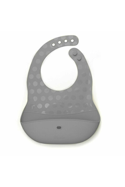 bblüv Set 2 bavete portabile, Bbluv, Poket, Cu lingurita inclusa, Fara BPA, Lime/Grey