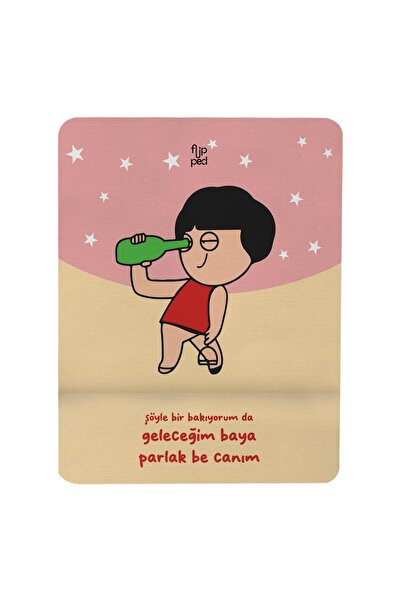 Flipped Geleceğim Parlak Bilek Destekli Mousepad