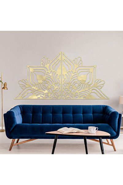 Marktna لوحة اكريلك ذهبي بنقشة زخرفة مانديلا