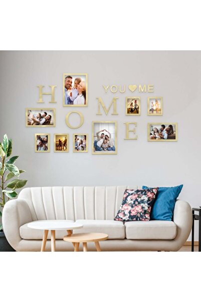 Marktna لوحة اكريلك ذهبي بنقشة إطارات